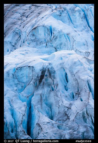 Detail of steep section of Exit Glacier. Kenai Fjords National Park (color)