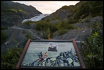 Exit Glacier was here interpretive sign. Kenai Fjords National Park ( color)