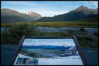 Living Laboratory interpretive sign. Kenai Fjords National Park, Alaska, USA.