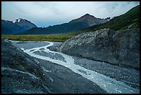 Gorge recently uncovered by Exit Glacier. Kenai Fjords National Park ( color)