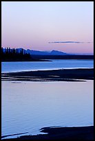 Shore, river and Baird mountains, evening. Kobuk Valley National Park, Alaska, USA.