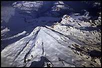 Aerial view of Redoubt Volcano. Lake Clark National Park, Alaska, USA. (color)