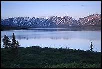 Twin Lakes, sunset. Lake Clark National Park, Alaska, USA. (color)
