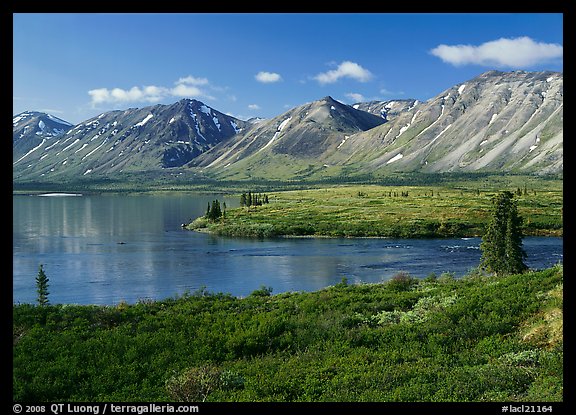 Twin Lakes mouth, morning. Lake Clark National Park, Alaska, USA.