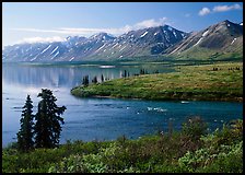 Twin Lakes and river, morning. Lake Clark National Park ( color)