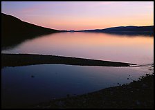 Turquoise Lake, midnight sunset. Lake Clark National Park ( color)