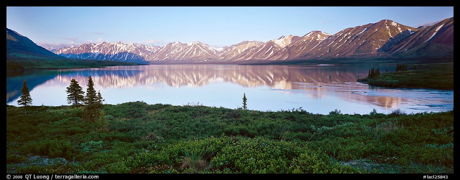 Calm evening at Twin Lakes. Lake Clark National Park, Alaska, USA.