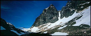 Rocky peaks with early summer snow. Lake Clark National Park (Panoramic color)