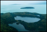 Aerial view of Lake Clark south shore, rain. Lake Clark National Park ( color)