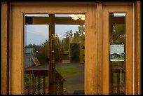 Visitor Center window reflexion. Lake Clark National Park ( color)