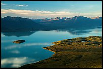 Lake Clark (Qizhjeh Vena) from above, late afternoon. Lake Clark National Park ( color)