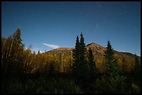 Tanalian Mountain at night. Lake Clark National Park ( color)