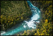 Aerial view of Tanalian River and Falls. Lake Clark National Park ( color)