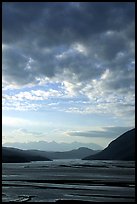 Sky and Copper River. Wrangell-St Elias National Park, Alaska, USA. (color)