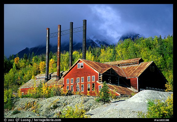 Kennicott historic copper mining buildings. Wrangell-St Elias National Park, Alaska, USA.