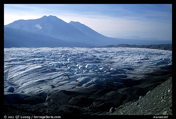 Root glacier and Bonanza ridge, morning. Wrangell-St Elias National Park