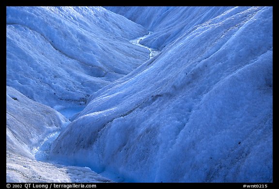 Glacial stream on Root glacier. Wrangell-St Elias National Park (color)
