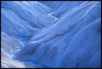 Glacial stream on Root glacier. Wrangell-St Elias National Park, Alaska, USA. (color)