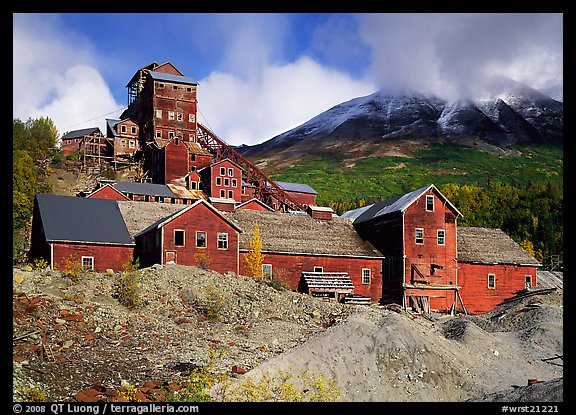 Kennicott historic copper mine. Wrangell-St Elias National Park (color)