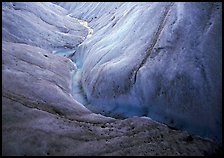 Glacial stream close-up, Root Glacier. Wrangell-St Elias National Park ( color)