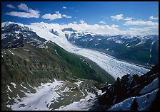 Root Glacier seen from Mt Donoho. Wrangell-St Elias National Park, Alaska, USA.