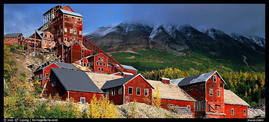 Historic Copper mill, Kennicott. Wrangell-St Elias National Park, Alaska, USA.