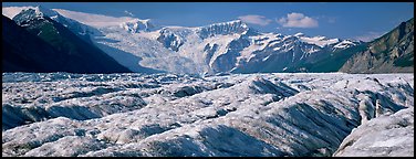 Mountain glacier scenery. Wrangell-St Elias National Park (Panoramic color)
