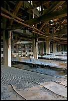 Shaking tables in the Kennecott concentration plant. Wrangell-St Elias National Park, Alaska, USA.