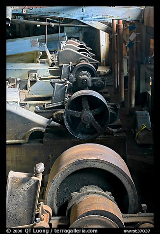 Machinery in the Kennecott concentration plant. Wrangell-St Elias National Park, Alaska, USA.