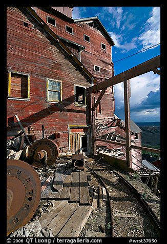 Rails and Kennecott Mill. Wrangell-St Elias National Park (color)