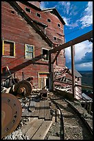 Rails and Kennecott Mill. Wrangell-St Elias National Park, Alaska, USA. (color)