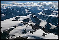 Aerial view of Saint Elias Mountains. Wrangell-St Elias National Park, Alaska, USA. (color)