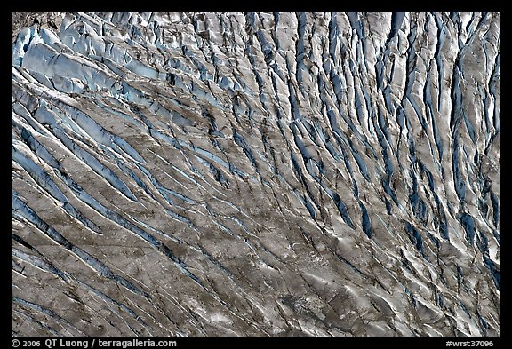 Aerial view of crevasses. Wrangell-St Elias National Park, Alaska, USA.