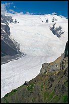 Aerial view of Erie Mine and Root Glacier. Wrangell-St Elias National Park, Alaska, USA.