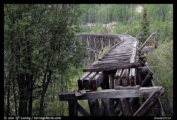 Gilahina trestle, constructed in eight winter days. Wrangell-St Elias National Park (color)