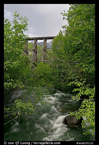 Gilahina River and trestle. Wrangell-St Elias National Park (color)