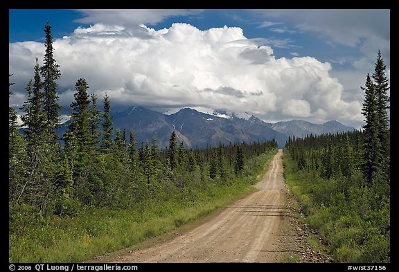 Nabesna Road, mid-afternoon. Wrangell-St Elias National Park (color)