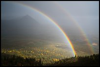 Double rainbow, Devils Mountain. Wrangell-St Elias National Park ( color)