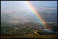 Rainbow and lakes from above. Wrangell-St Elias National Park ( color)