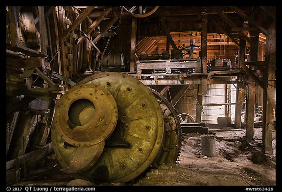 Ball mill inside Nabesna Mine. Wrangell-St Elias National Park, Alaska, USA.