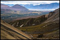 Nabesna River Valley from Skookum Volcano. Wrangell-St Elias National Park ( color)