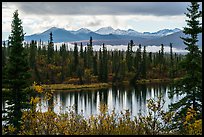 Rock Lake and Wrangell range in autumn. Wrangell-St Elias National Park ( color)