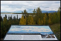 Mt Blackburn interpretive sign. Wrangell-St Elias National Park ( color)