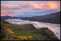 Chitina River, sunset. Wrangell-St Elias National Park ( color)