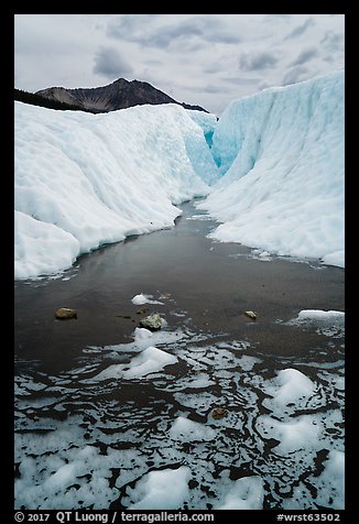 Meltwater and glacial canyon, Root Glacier. Wrangell-St Elias National Park (color)