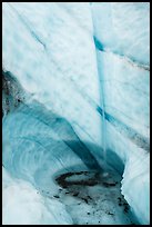 Waterfall drops in ice bowl. Wrangell-St Elias National Park ( color)