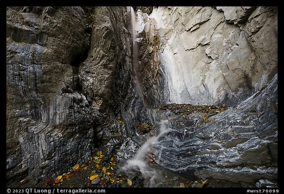 Waterfall at the base of Crystaline Hills. Wrangell-St Elias National Park (color)