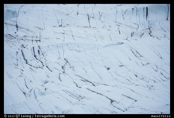 Stress lines, Root Glacier. Wrangell-St Elias National Park, Alaska, USA.