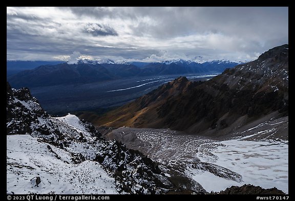 Glacier Mine and Wrangell Mountains. Wrangell-St Elias National Park (color)