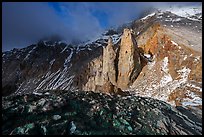 Pinnacles below Bonanza Peak. Wrangell-St Elias National Park ( color)